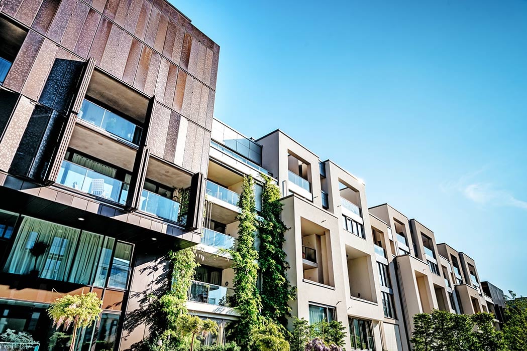 Moderne Wohnhausfassade